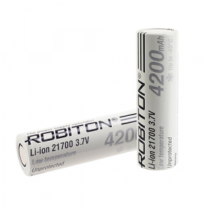 Элемент литий-ионный ROBITON LI217NP4200LT 45А (INR21700-P42A) низкотемпературный высокотоковый без защиты PK1